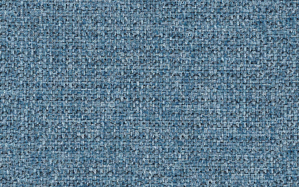 Denim Blue Linen Style Fabric | Draper Ottoman Bench in Linen