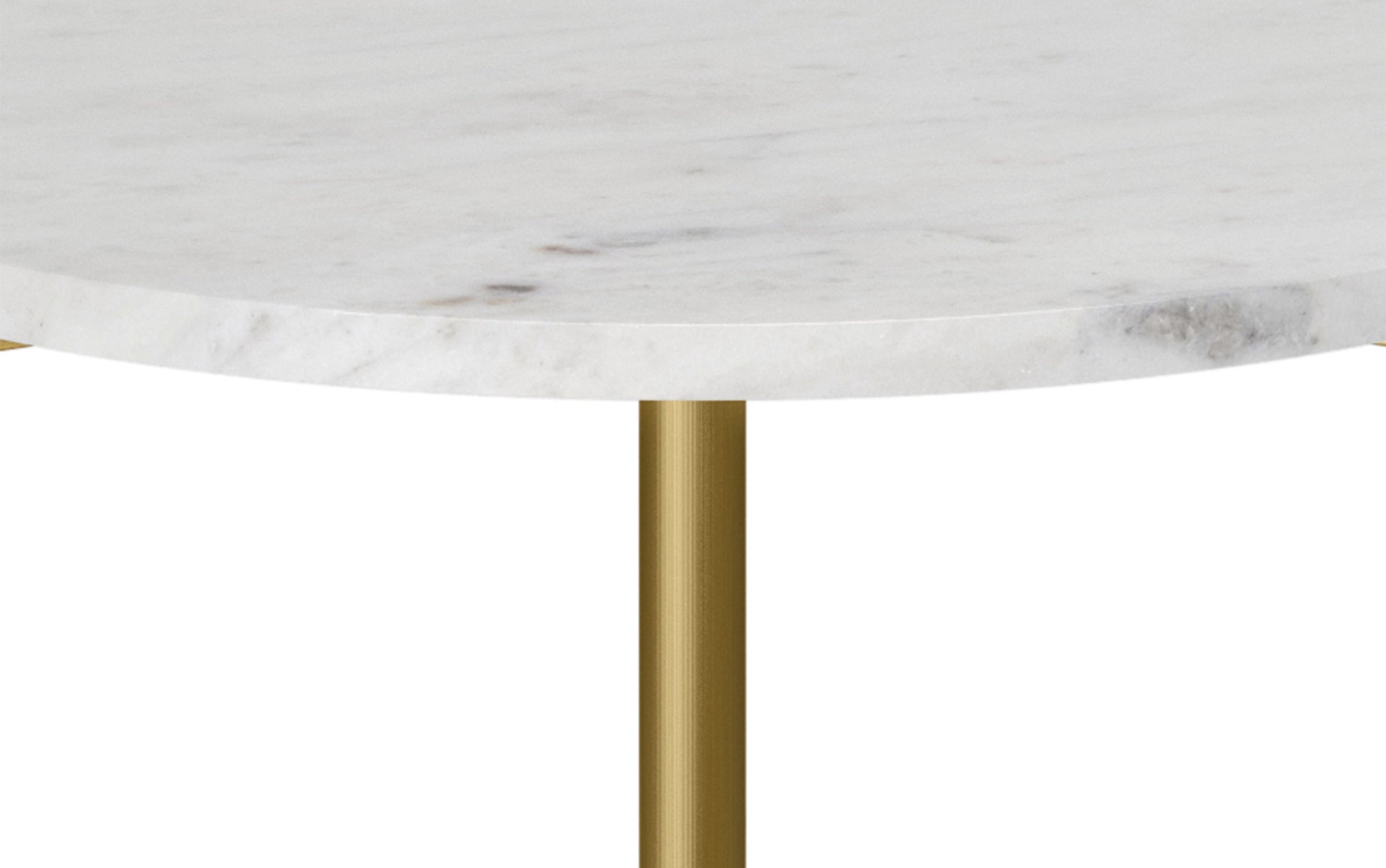 White/Natural | Wagner 18 inch Round Marble & Wood Side Table (Set of 2)