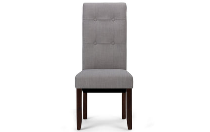 Dove Grey Linen Style Fabric | Cosmopolitan Large 7 piece Dining Set