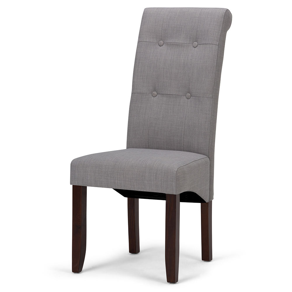 Dove Grey Linen Style Fabric | Cosmopolitan Dining Chair in Linen