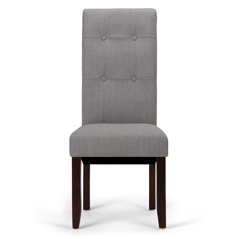 Dove Grey Linen Style Fabric | Cosmopolitan Dining Chair in Linen