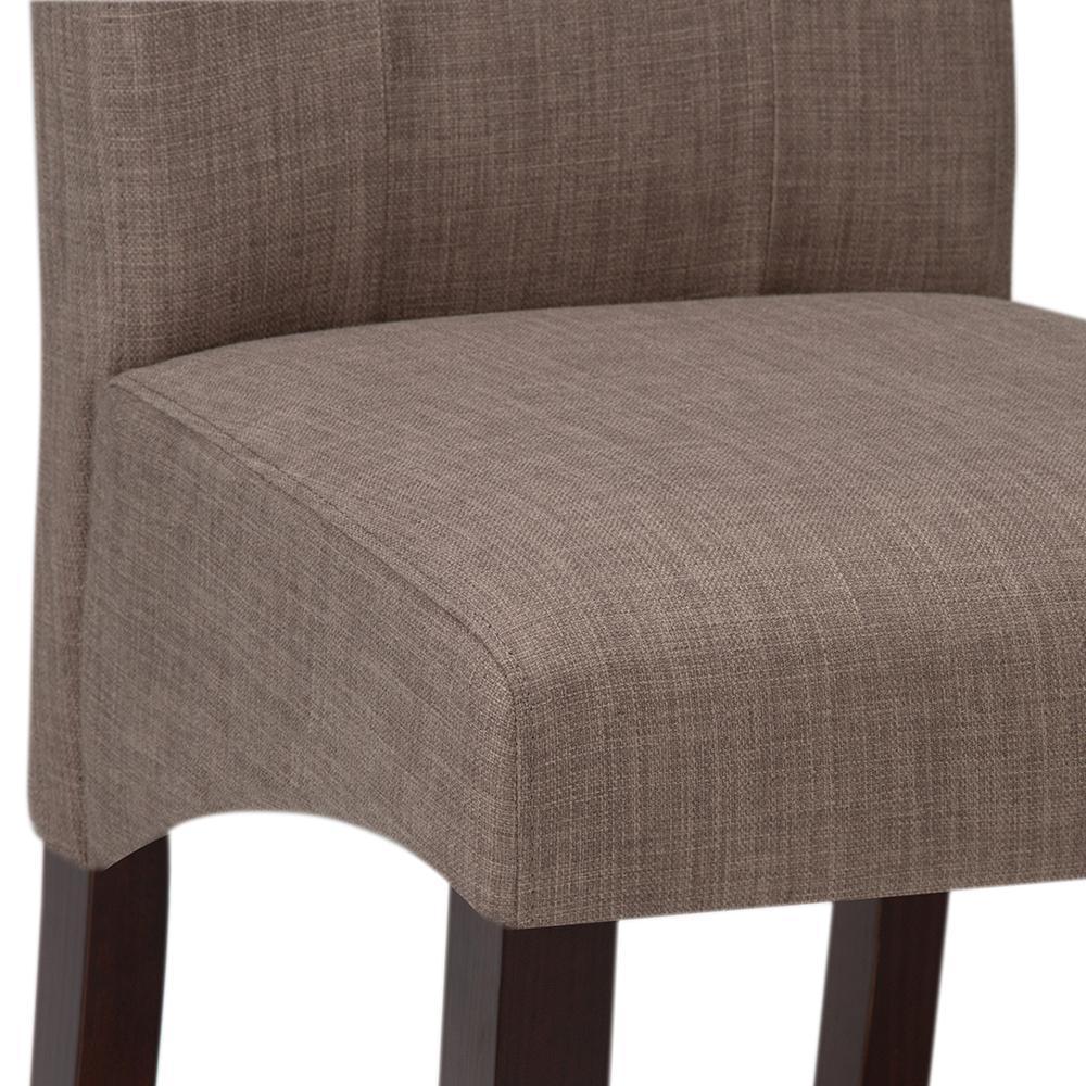 Light Mocha Linen Style Fabric | Cosmopolitan Deluxe Tufted Parson Chair (Set of 2)