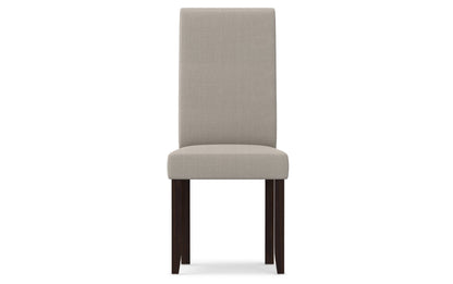 Light Beige Linen Style Fabric | Acadian Linen Look Fabric Parson Dining Chair (Set of 2)