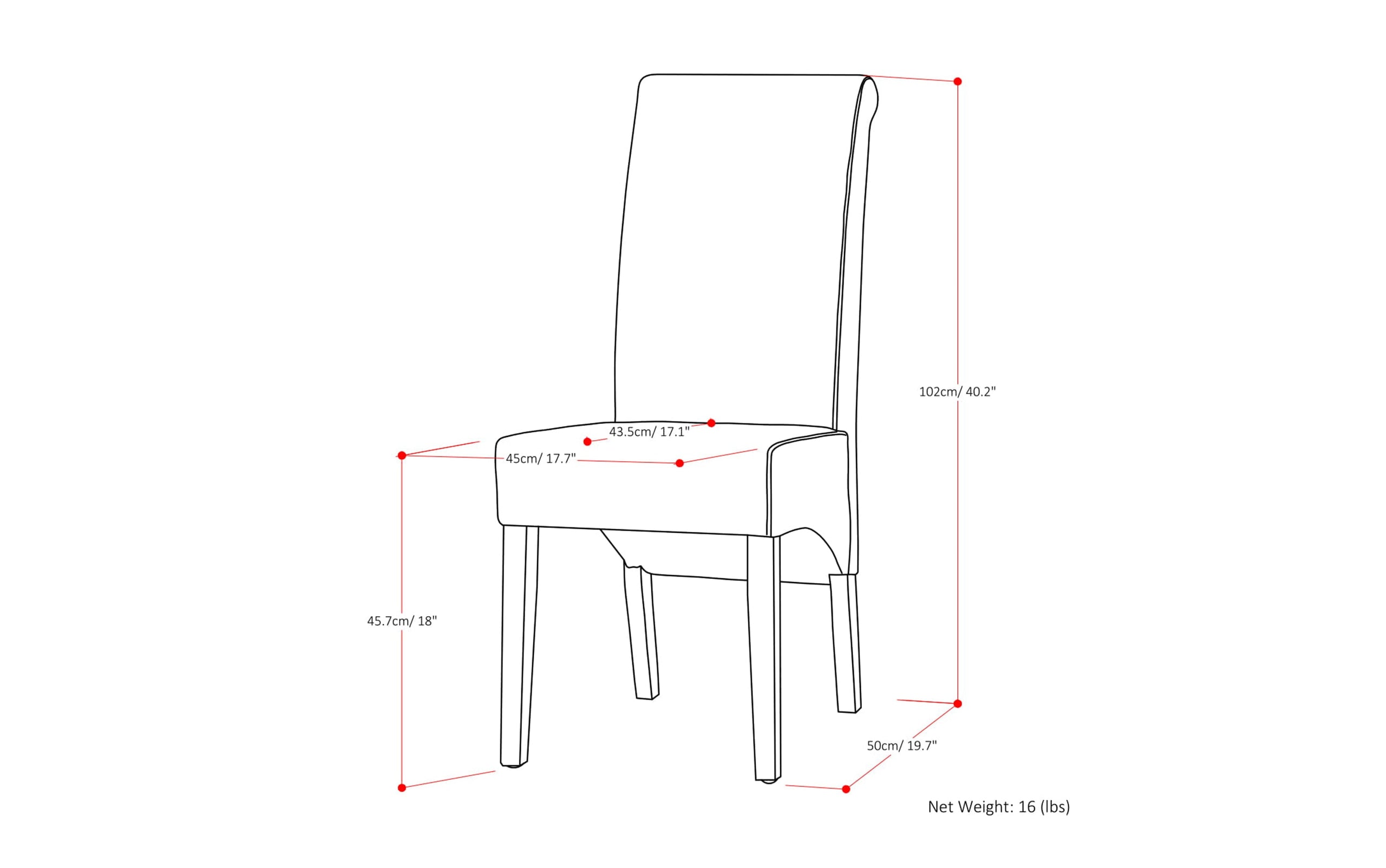 Satin Cream Vegan Leather | Avalon Deluxe Parson Dining Chair (Set of 2)