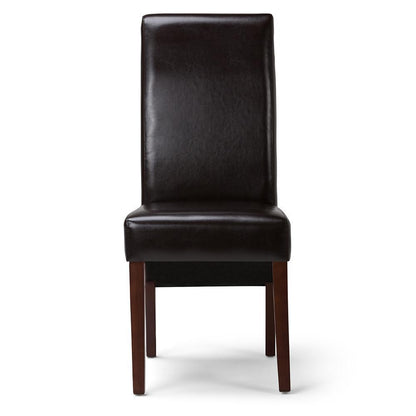 Tanners Brown Vegan Leather | Avalon Deluxe Parson Dining Chair (Set of 2)