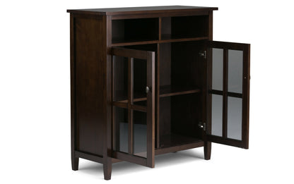Tobacco Brown | Warm Shaker 44-inch Storage Bench and 39-inch Cabinet