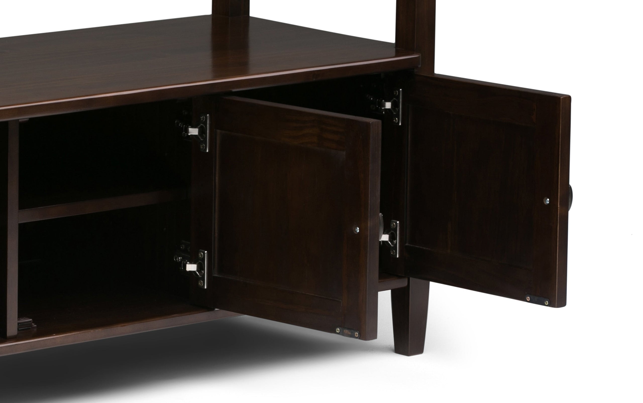 Tobacco Brown | Warm Shaker 44-inch Storage Bench and 39-inch Cabinet