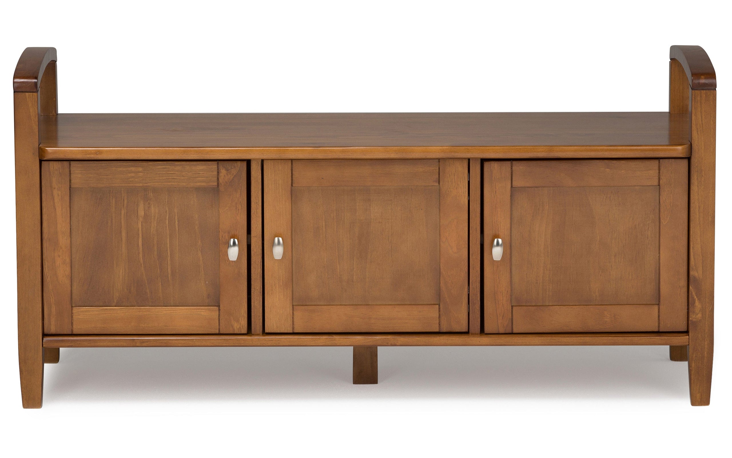 Light Golden Brown | Warm Shaker 44-inch Storage Bench and 36-inch Cabinet