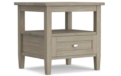 Distressed Grey | Warm Shaker 36 inch Coffee Table with 20 inch End Tables (Set of 3)