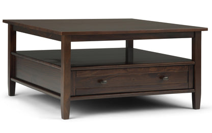 Tobacco Brown | Warm Shaker 36 inch Coffee Table with 20 inch End Tables (Set of 3)