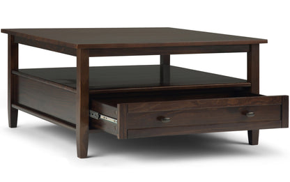 Tobacco Brown | Warm Shaker 36 inch Coffee Table with 20 inch End Tables (Set of 3)