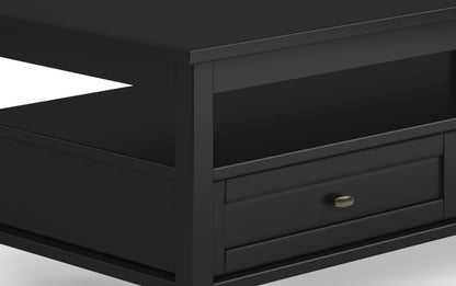Black | Warm Shaker 48 inch Coffee Table with 14 inch End Tables (Set of 3)