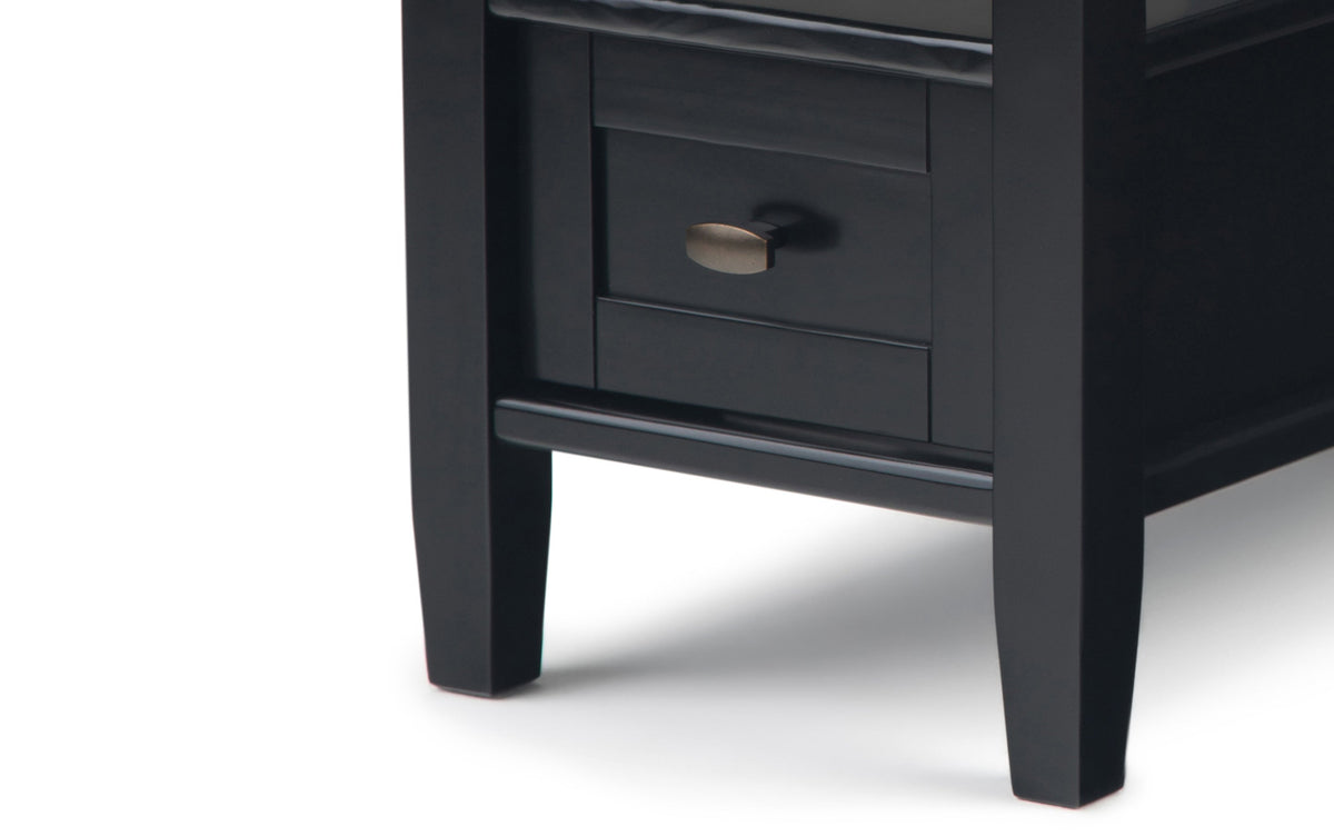 Black | Warm Shaker 48 inch Coffee Table with 14 inch End Tables (Set of 3)