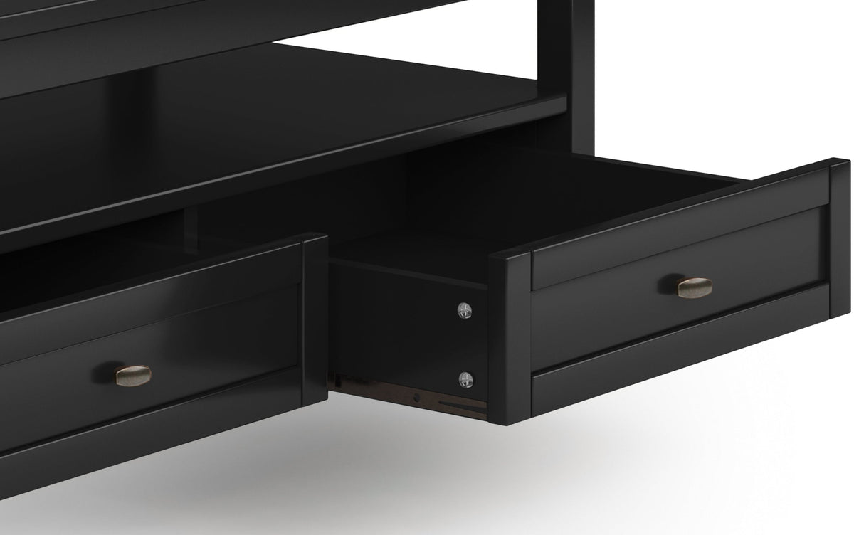 Black | Warm Shaker 48 inch Coffee Table with 14 inch End Tables (Set of 3)