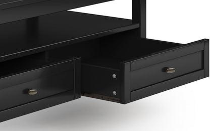 Black | Warm Shaker 48 inch Coffee Table with 14 inch End Tables (Set of 3)