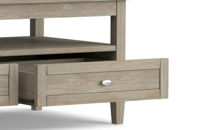 Distressed Grey | Warm Shaker 48 inch Coffee Table with 14 inch End Tables (Set of 3)