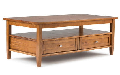 Light Golden Brown | Warm Shaker 48 inch Coffee Table with 14 inch End Tables (Set of 3)