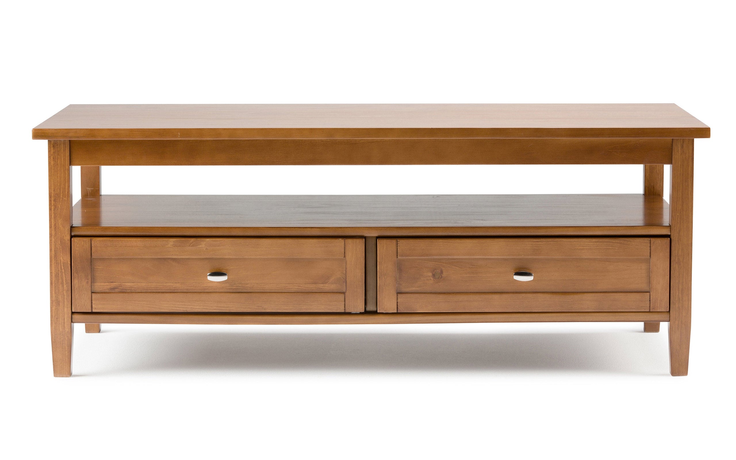 Light Golden Brown | Warm Shaker 48 inch Coffee Table with 14 inch End Tables (Set of 3)
