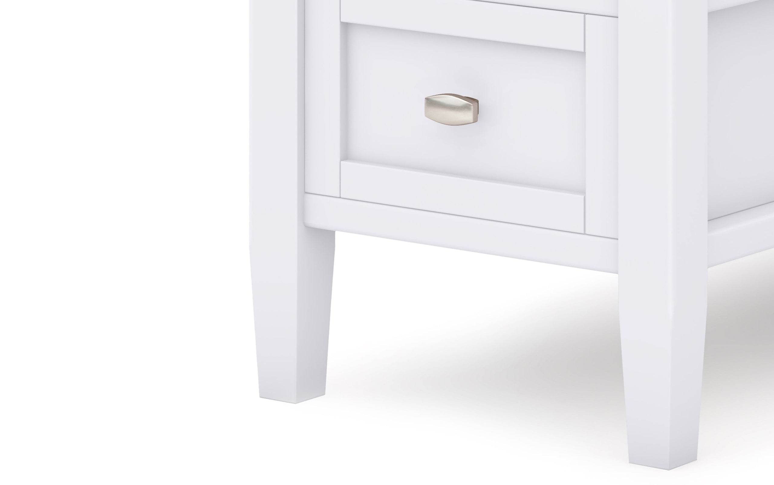 White | Warm Shaker 48 inch Coffee Table with 14 inch End Tables (Set of 3)