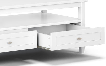 White | Warm Shaker 48 inch Coffee Table with 14 inch End Tables (Set of 3)