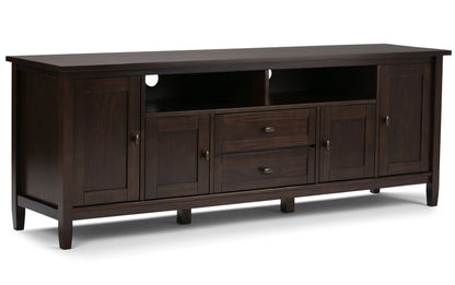 Tobacco Brown | Warm Shaker 72W TV Stand with Set of Two 26W 5 Shelf Bookcases