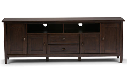 Tobacco Brown | Warm Shaker 72W TV Stand with Set of Two 26W 5 Shelf Bookcases