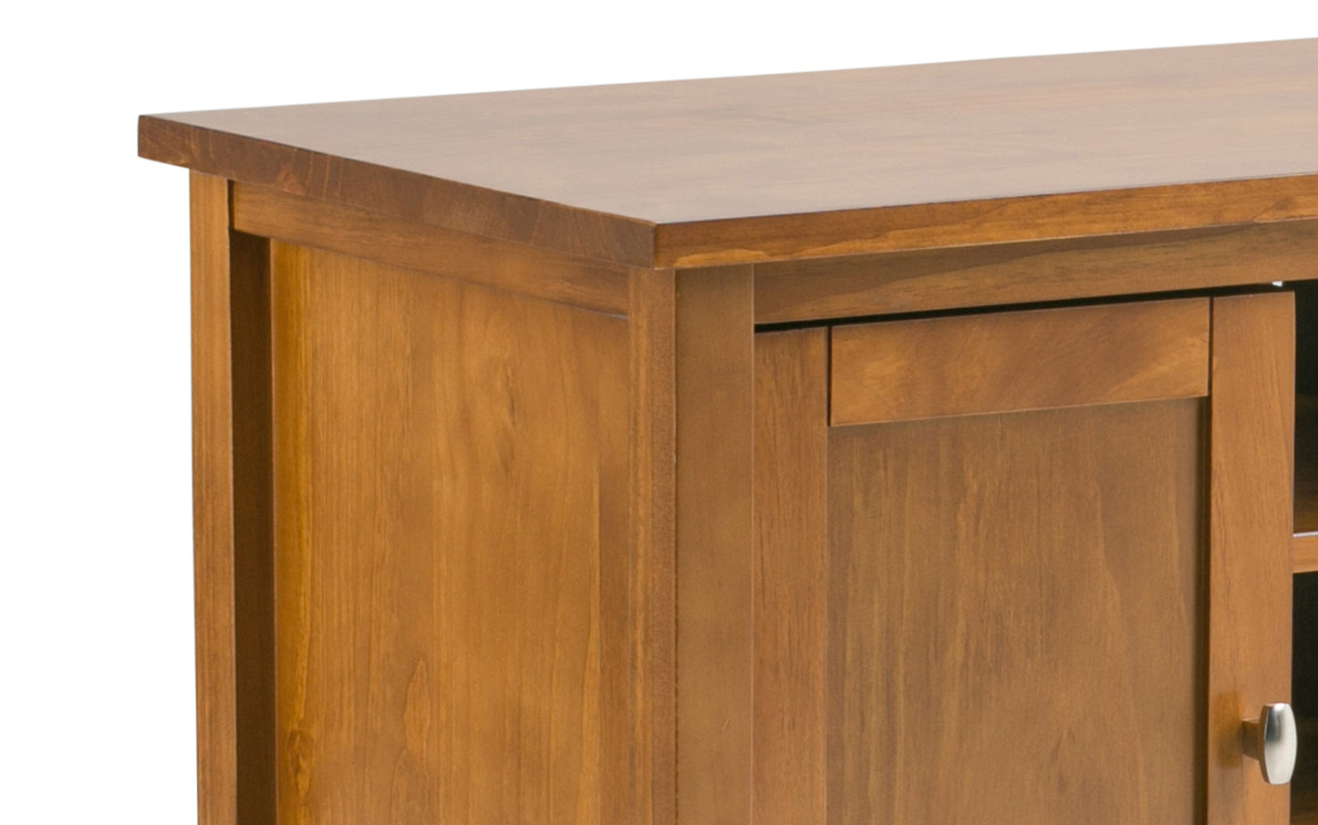 Light Golden Brown | Warm Shaker 47W Tall TV Stand with Set of Two 26W 5 Shelf Bookcases