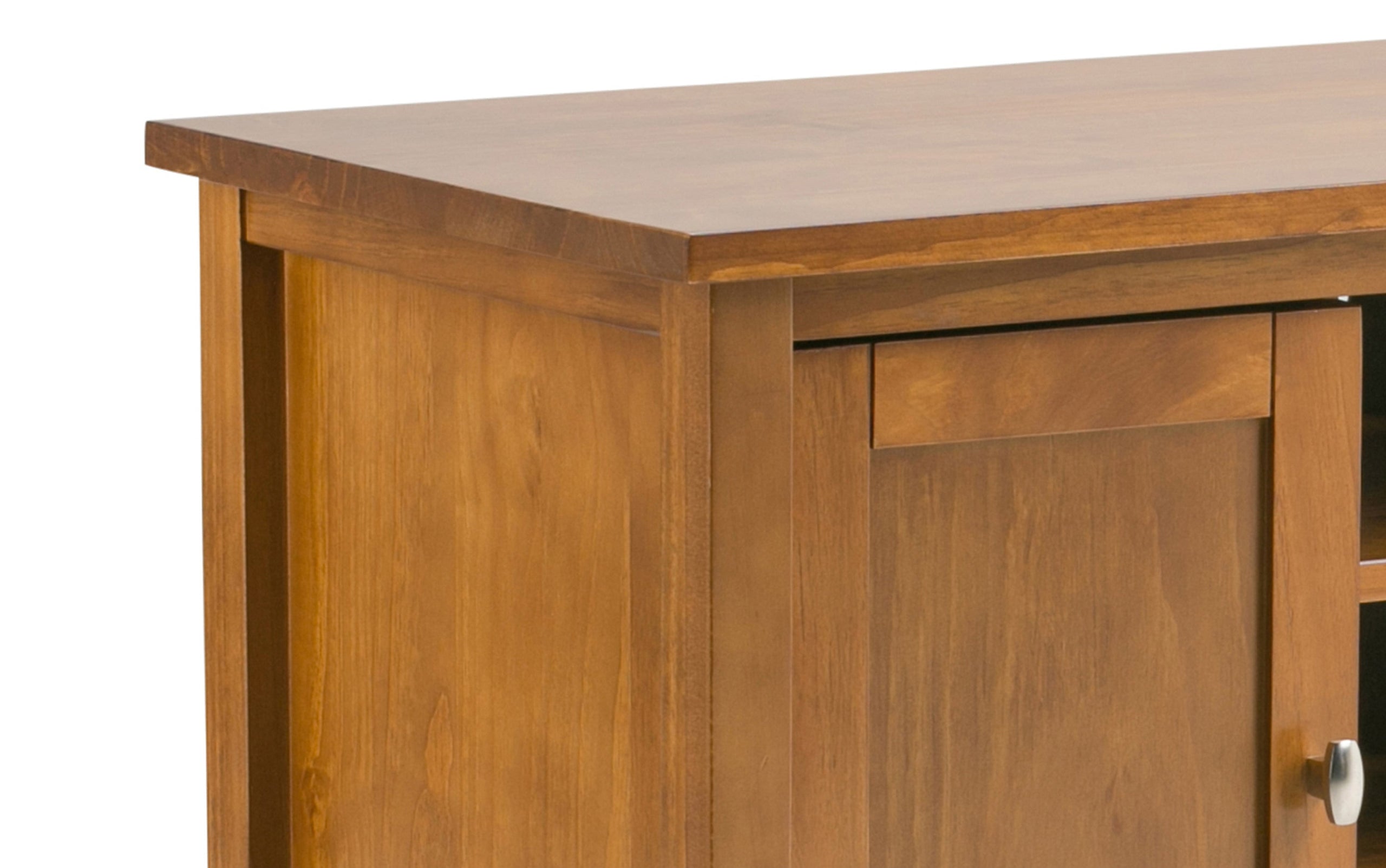 Light Golden Brown | Warm Shaker 47W Tall TV Stand with Set of Two 26W 5 Shelf Bookcases