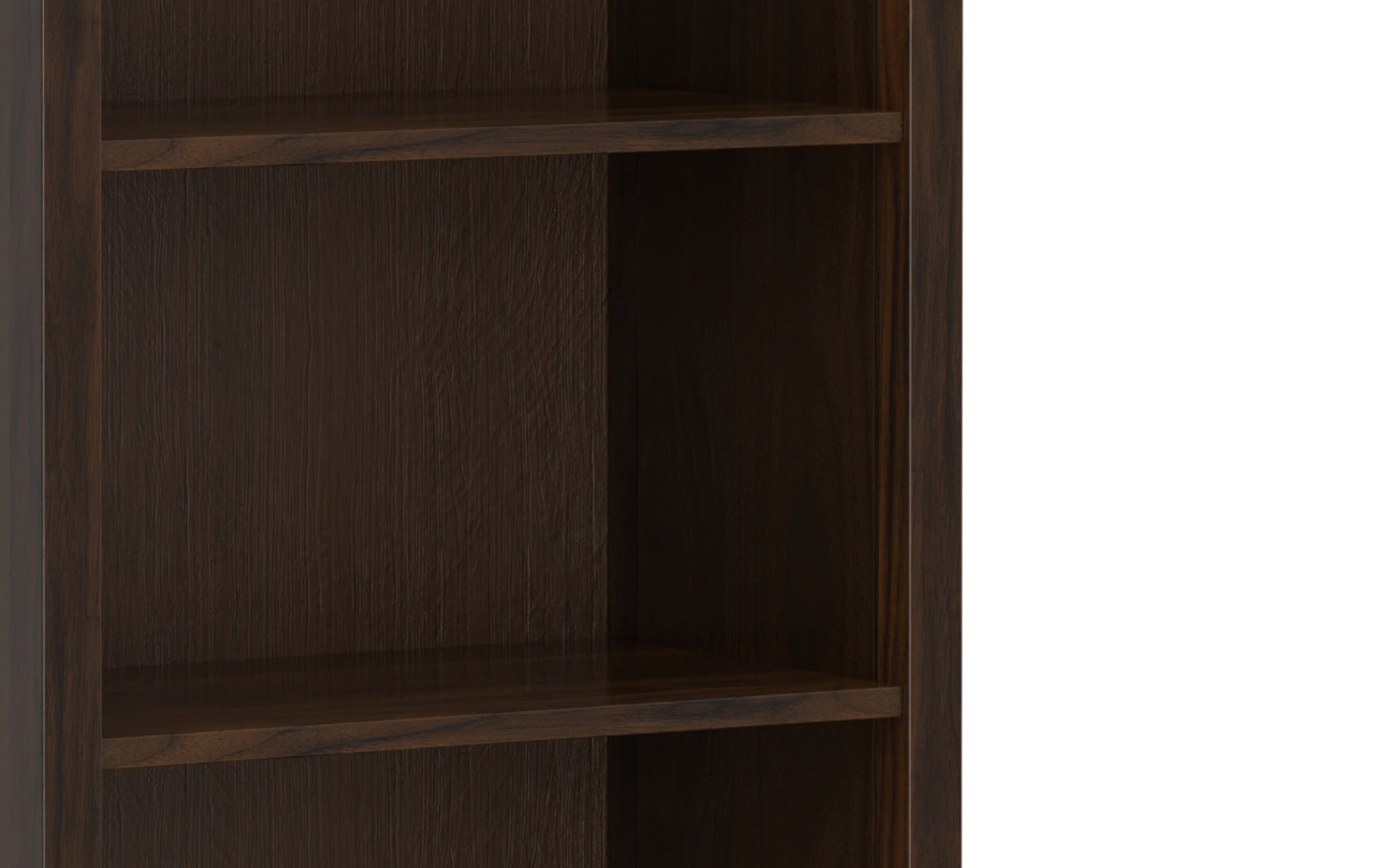 Tobacco Brown | Warm Shaker 47W Tall TV Stand with Set of Two 26W 5 Shelf Bookcases