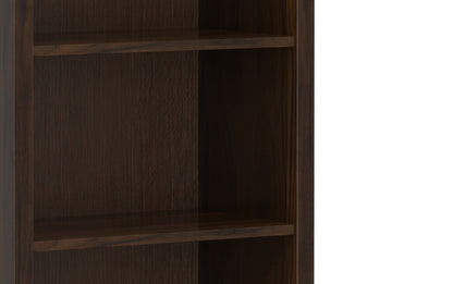 Tobacco Brown | Warm Shaker 47W Tall TV Stand with Set of Two 26W 5 Shelf Bookcases