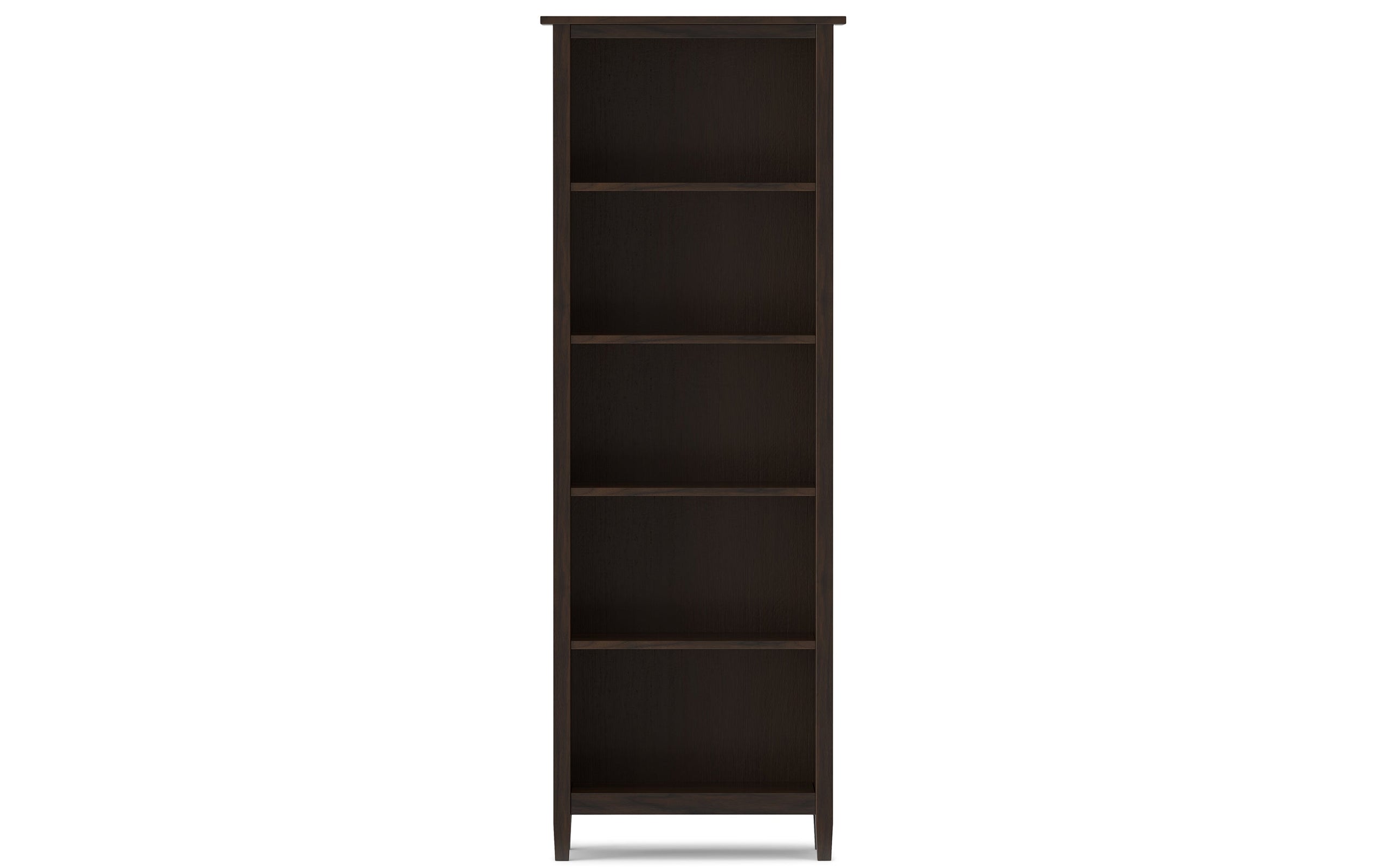 Tobacco Brown | Warm Shaker 47W Tall TV Stand with Set of Two 26W 5 Shelf Bookcases