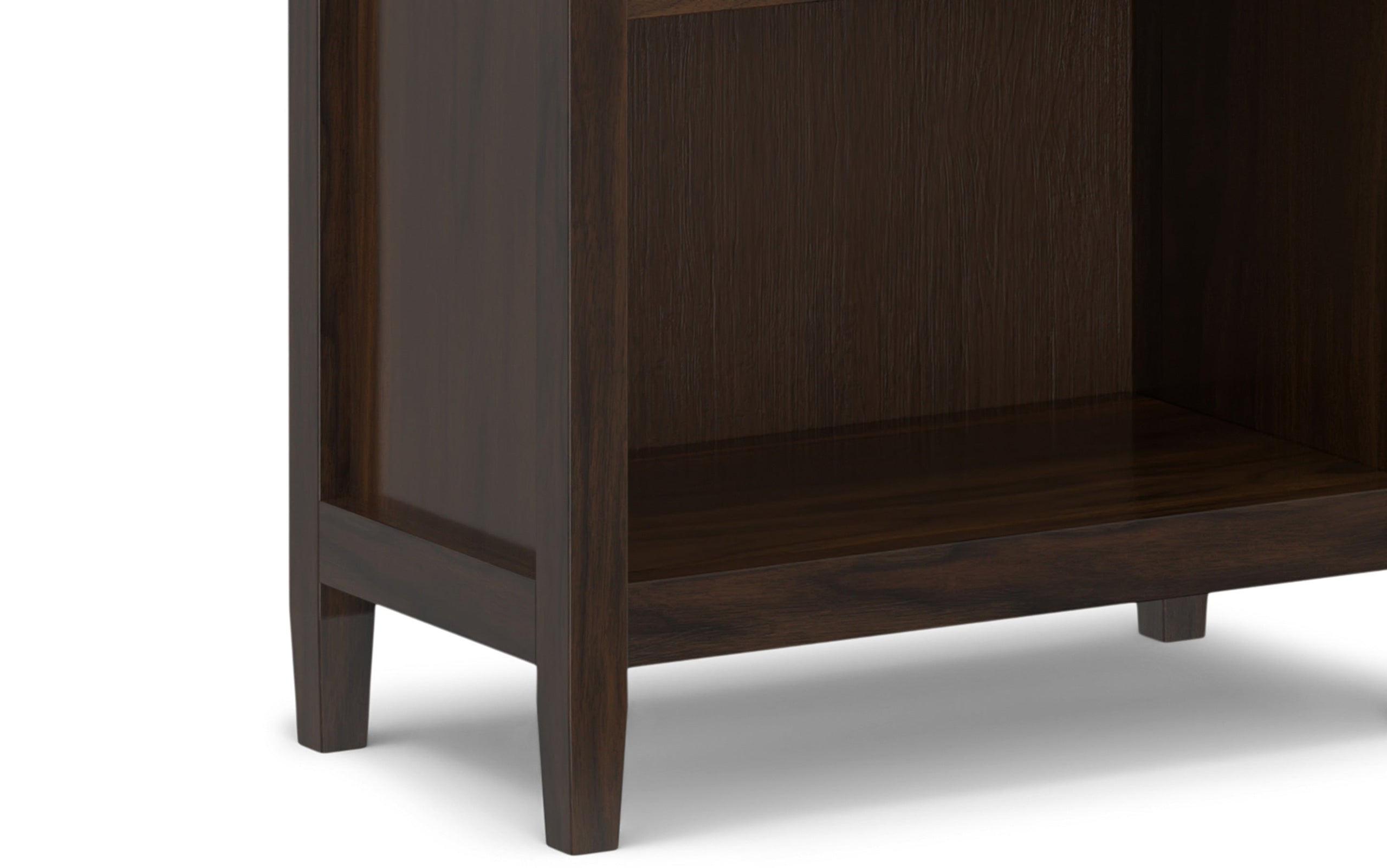 Tobacco Brown | Warm Shaker 47W Tall TV Stand with Set of Two 26W 5 Shelf Bookcases