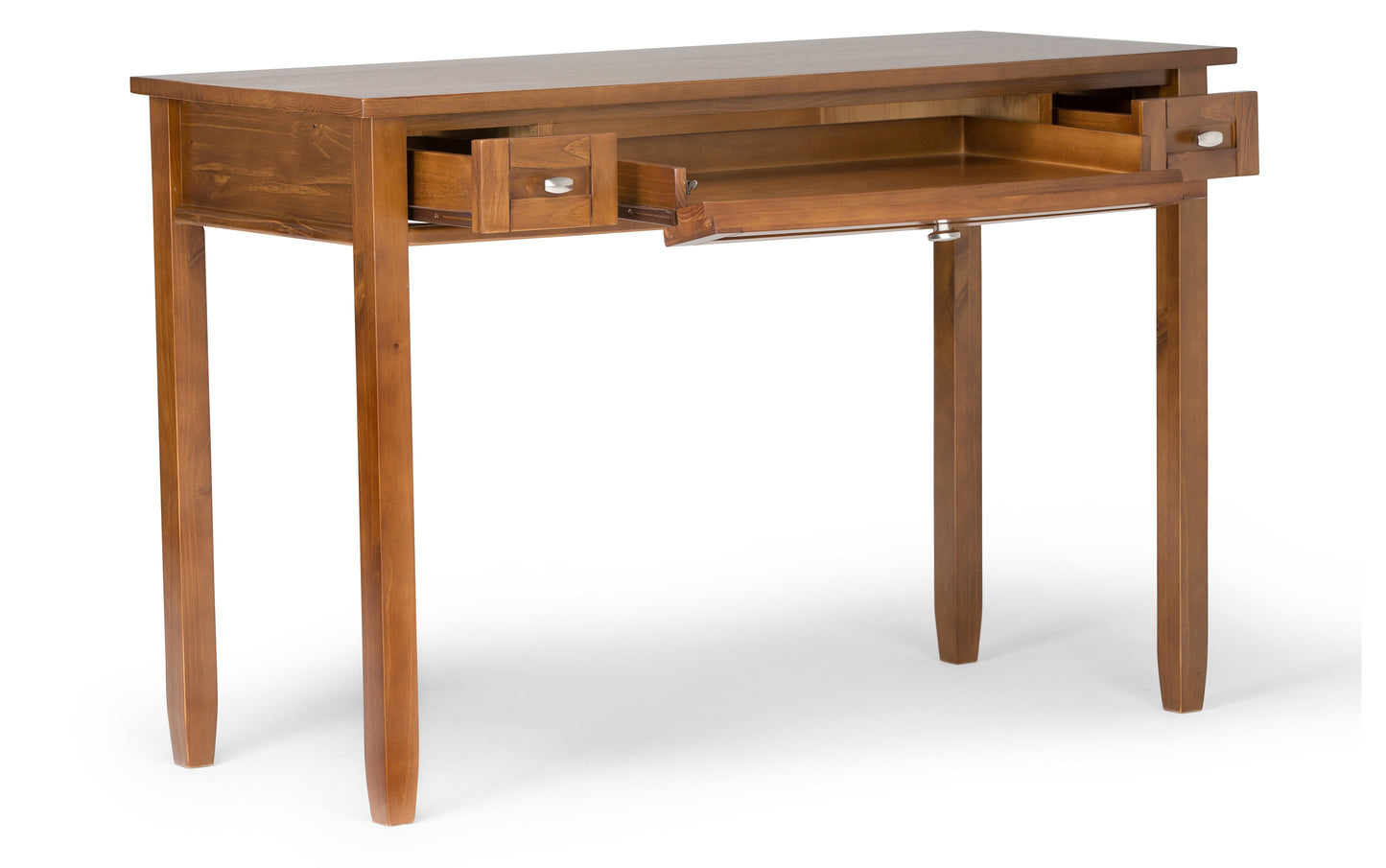 Light Golden Brown | Warm Shaker 48 inch Desk and 26 inch Bookcase