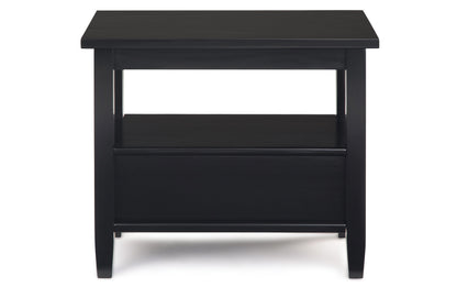 Black | Warm Shaker 14 inch Narrow End Table (Set of 2)