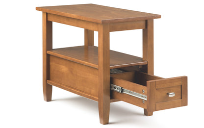 Light Golden Brown | Warm Shaker 14 inch Narrow End Table (Set of 2)