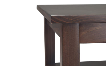 Tobacco Brown | Warm Shaker 14 inch Narrow End Table (Set of 2)