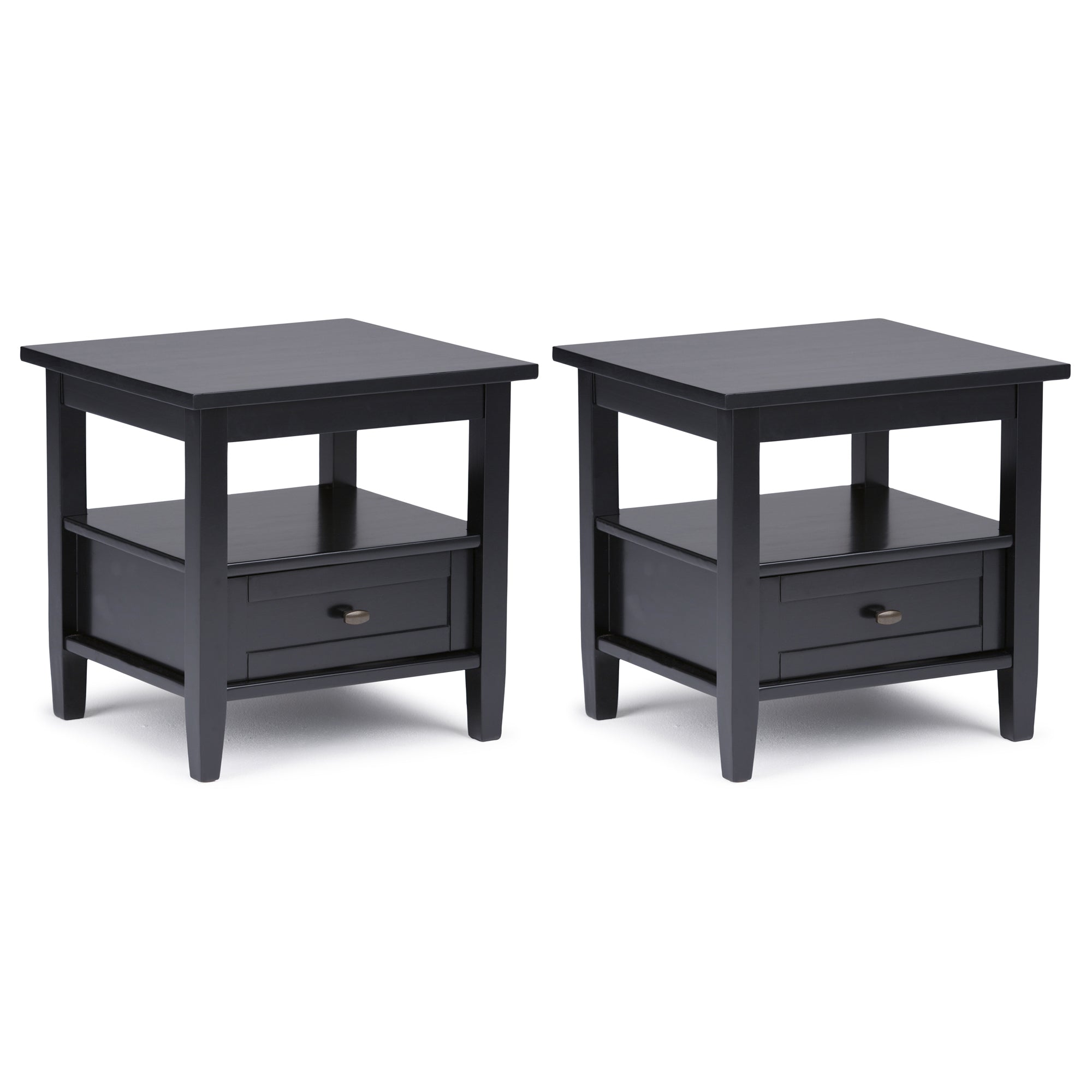 Black | Warm Shaker 20 inch End Table (Set of 2)