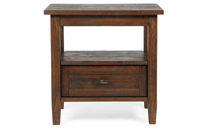 Distressed Charcoal Brown | Warm Shaker 20 inch End Table (Set of 2)