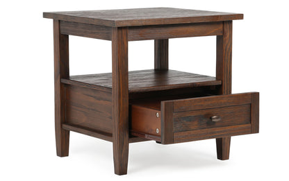 Distressed Charcoal Brown | Warm Shaker 20 inch End Table (Set of 2)