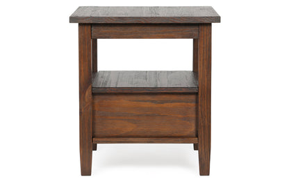 Distressed Charcoal Brown | Warm Shaker 20 inch End Table (Set of 2)