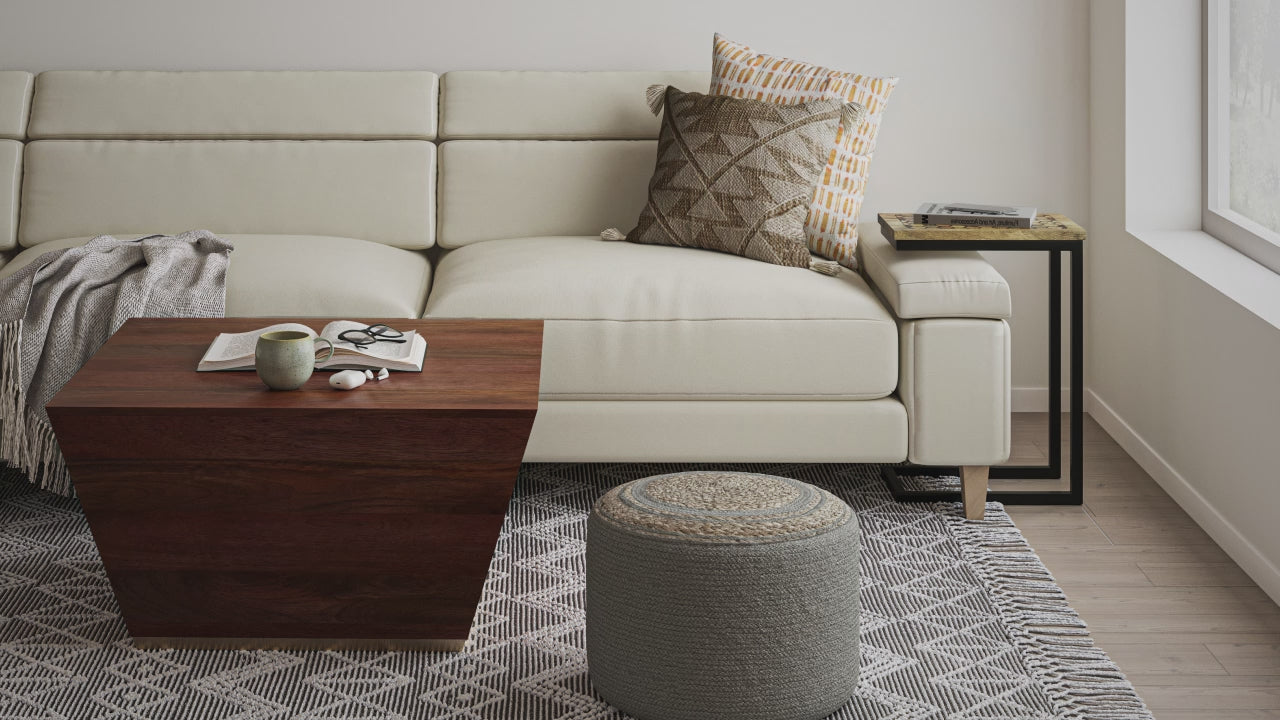 Cognac Brown | Abba Square Coffee Table