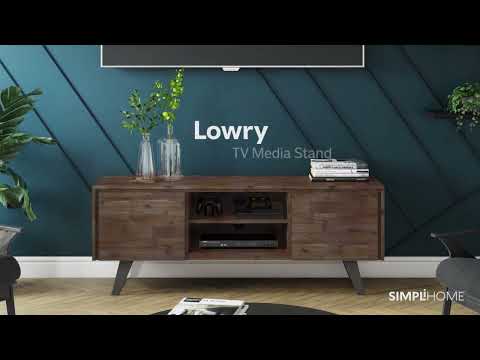 Distressed Charcoal Brown | Lowry 72 inch TV Media Stand