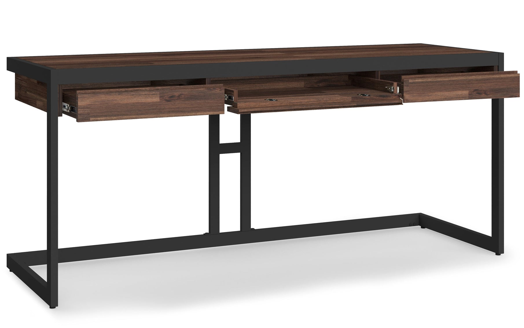 Distressed Charcoal Brown | Erina Large Desk