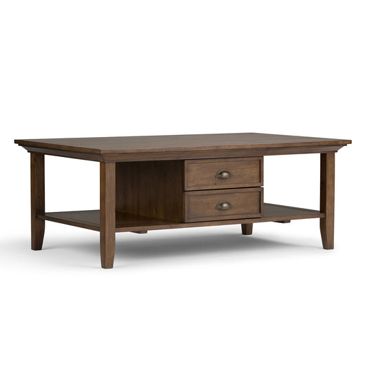 Rustic Natural Aged Brown | Redmond 48 inch Coffee Table