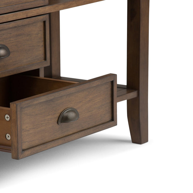 Rustic Natural Aged Brown | Redmond 54 inch Console Sofa Table