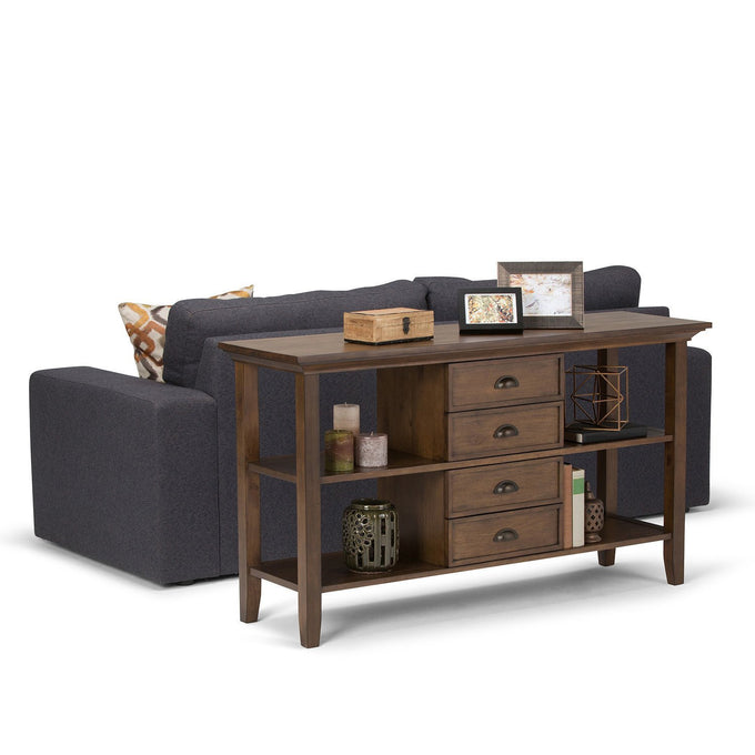 Rustic Natural Aged Brown | Redmond 54 inch Console Sofa Table