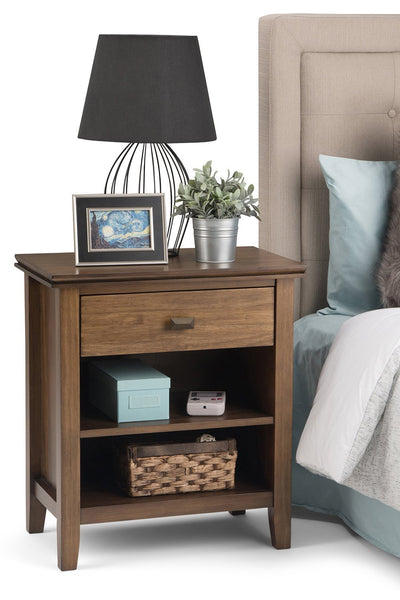 Rustic Natural Aged Brown | Artisan Bedside Table 