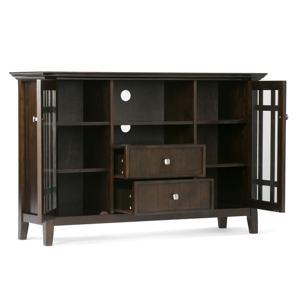 Dark Tobacco Brown Solid Wood - Pine | Bedford Tall TV Stand