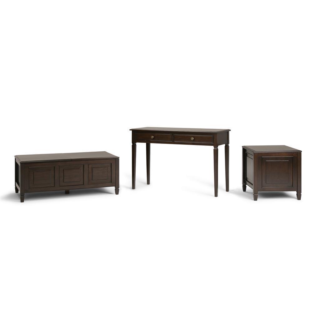 Connaught 46 x 16.5 x 30 inch Console Sofa Table in Dark Chestnut Brown