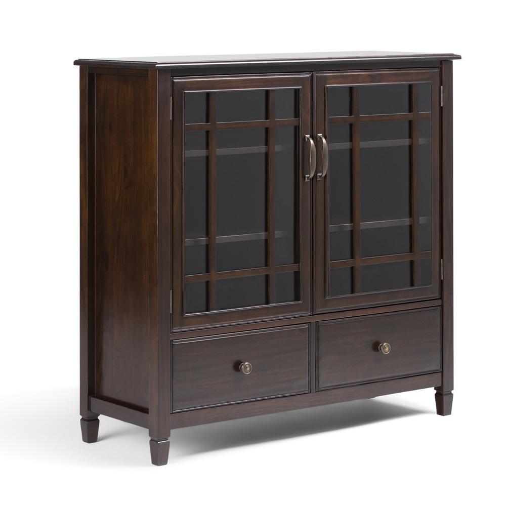 Connaught 46 x 17 x 46 inch Tall Storage Cabinet in Dark Chestnut Brown